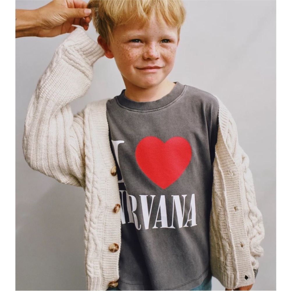 ZARA GARMENT DYE NIRVANA T-SHIRT